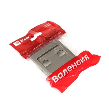 Валенсия лицевая панель розетки RJ-45 2-местная кашемир