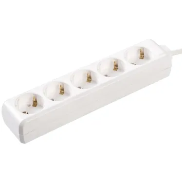 Удлинитель бытовой 5 розеток шнур 5м с заземлением 16А