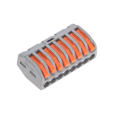 Клемма универсальная СМК 222-418, 8-проводная серая 0,08-2,5/4 мм2