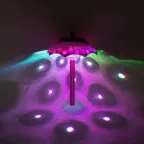 Светильник уличный ERASF22-53 на солнечной батарее садовый Зонтик Диско 1 LED 32 см