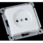 MASTER Розетка одноместная скрытой установки, в рамку, белый