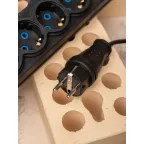 Вилка прямая каучуковая 230В 2P+PE 16A IP44 Марс