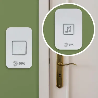 Звонок дверной C98 беспроводной, от сети, белый, 60 мелодий