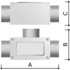 Коробка ответвительная алюминиевая 3 ввода М32х1.5 IP55 146х63х57мм