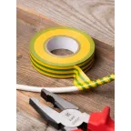 Изолента класс А (профессиональная) 0.18х19мм 20м желто-зеленая Simple