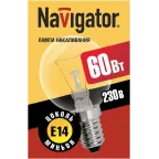 Лампа накаливания декоративная ДШ 60вт Р45 230в Е14 (шар)