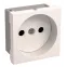 Розетка силовая 2к без заземления 2 модуля белая РКС-20-20-П-К