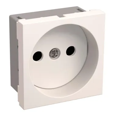 Розетка силовая 2к без заземления 2 модуля белая РКС-20-20-П-К
