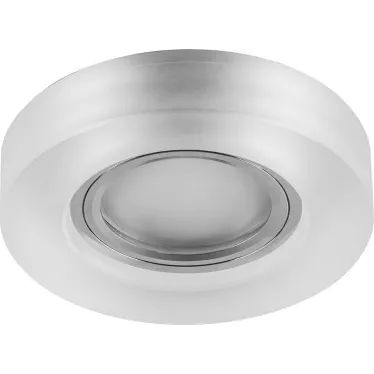 Светильник ИВО-50w G5.3 со светодиодной подсветкой 4000К белый матовый хром