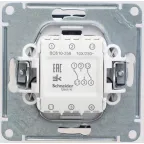 W59 Переключатель двухклавишный, 10АХ, механизм, черный бархат