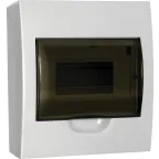 Щит распределительный навесной ЩРн-П-8 IP41 пластиковый белый прозрачная дверь