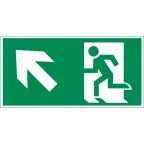 пиктограмма "ФИГУРА / СТРЕЛКА ВЛЕВО ВВЕРХ" 400х200мм для аварийно-эвакуационного светильника Vault | V5-EM03-60.013.017 | VARTON