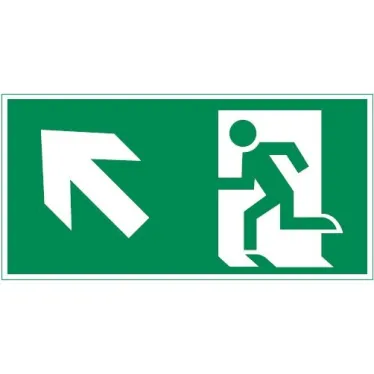 пиктограмма "ФИГУРА / СТРЕЛКА ВЛЕВО ВВЕРХ" 400х200мм для аварийно-эвакуационного светильника Vault | V5-EM03-60.013.017 | VARTON
