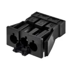 Коннектор “папа”, 3-х проводный, СБСП, безвинтовое соединение, графит