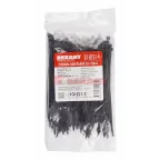 Хомут-стяжка кабельная нейлоновая 150x3,6 мм, черная, упаковка 100 шт, REXANT