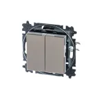 Переключатель двухклавишный Levit кофе макиато / белый