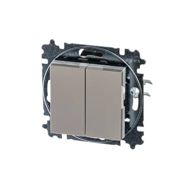 Переключатель двухклавишный Levit кофе макиато / белый