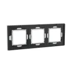 Рамка из натурального стекла, ''Avanti'', белая, 6 модулей