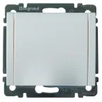 Galea Life Розетка с заземлением со шторками и крышкой white лицевая панель