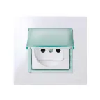 Вставка с крышкой для розетки в 2701610-.., ...620-..., 630-..., 640-030, S27Pl, зеленый прозрачный
