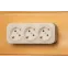 Quteo розетка тройная с заземлением с защитными шторками - 16 A - 250 В IP 20 - Слоновая кость