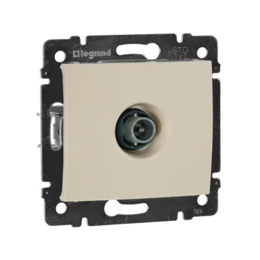 VALENA Розетка телевизионная TV оконечная 10дБ в рамку слоновая кость