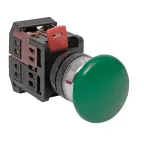 Кнопка зеленая AEA-22 Гриб NO+NC