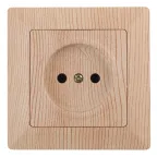 Розетка 2P, 16А-250В, СУ, Solo, сосна, 4-201-11