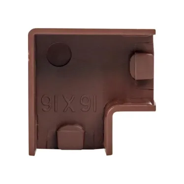 Поворот 90 градусов (16х16) (4 шт) Plast под темное дерево