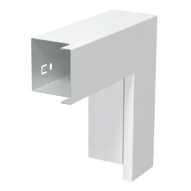 Угол плоский с крышкой кабель-канала LKM 60x60 мм, сталь белый