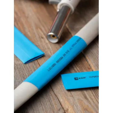 Трубка термоусаживаемая ТУТ нг 20/10 синяя рулон PROxima