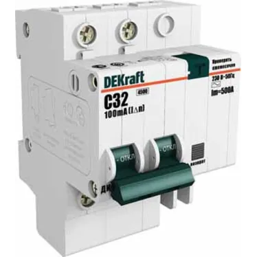 Выключатель автоматический дифференциальный (АВДТ) 2п 16А 30мА тип AC С 4.5кА ДИФ-101