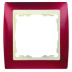 Рамка на 2 поста S82 гранатовый металлик - слоновая кость