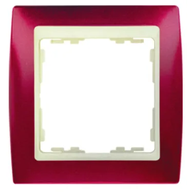 Рамка на 3 поста, S82, гранатовый металлик - сл.кость