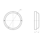 Светильник светодиодный ДБП-18Вт 1710Лм 6500К IP65 матовый белый круг 185х185х37 мм ЖКХ настенно-потолочный SPB-201-0-65K-018 Б0054580 ЭРА