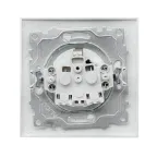 Валенсия розетка 1-местная с/з 16А белая с защ. штор.