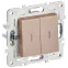 SKANDY Выключатель 2-клавишный проходной с индикацией 10А SK-V10Sa песочный IEK