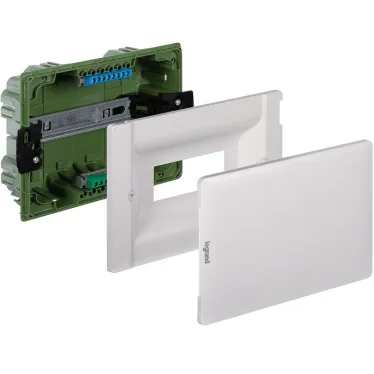 Щит распределительный встраиваемый ЩРв Practibox3 1х8м земля+нейтраль белая дверь