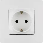 ETIKA Розетка с заземлением белая