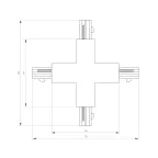 Коннектор крестовой LGD-4TR-CON-X-BK (C) | 026143 | Arlight