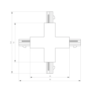 Коннектор крестовой LGD-4TR-CON-X-BK (C) | 026143 | Arlight
