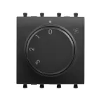 Avanti Механизм управления вентиляторами модульный, , Черный матовый, 2 модуля