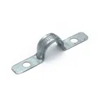 Скоба металлическая двухлапковая усиленная противопожарная СМДУ d16-17 мм отв. d 6,5 мм (100 шт/уп)