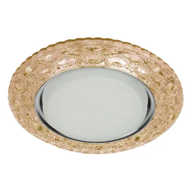 Светильник точечный встраиваемый под лампу DK LD24 15Вт GX53 шампань с подсветкой | Б0029632 | ЭРА