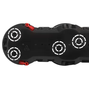 Коробка установочная KUP-4-70-45 черная 4х местная 283х70х45мм для полых стен саморезы пластиковые лапки IP30