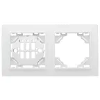 Рамка Минск 2-местная горизонтальная белая