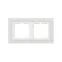 Рамка на 2 поста, S82N, белый - белый (стекло)