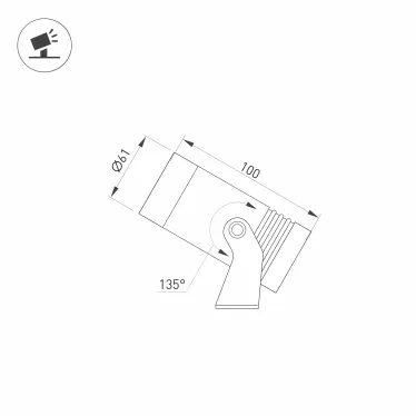 Светильник ALT-RAY-R61-15W Day4000 (DG, 25 deg, 230V) |032558 | Arlight