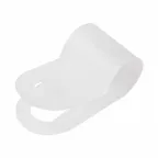 Кабельная скоба под винт REXANT 5 мм, белая, упаковка 50 шт