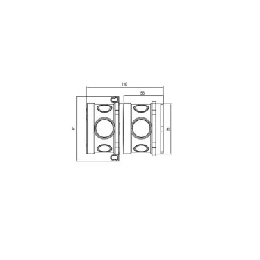 Коробка универсальная установочная для заливки в бетон 90Х71 h110